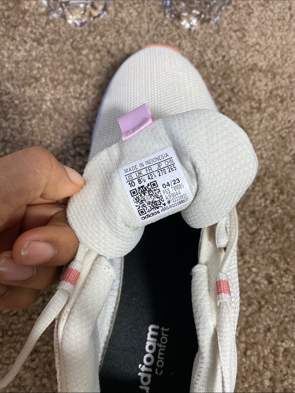 ADIDAS WOMEN'S RACER TR23 SHOES SNEAKER OFF WHITE ORCHID BEIGE SIZE 10 - Picture 11 of 11